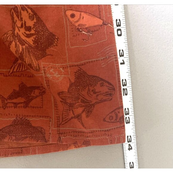 Cabelas Fishing Shirt Mens 2XL Rust Fish Print Vented Short Sleeves EUC - Picture 12 of 12